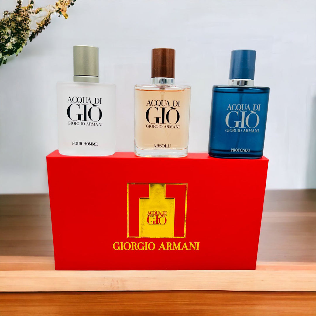Aqua Di Gio Armani Gift Set (Pack of 3) for Mens