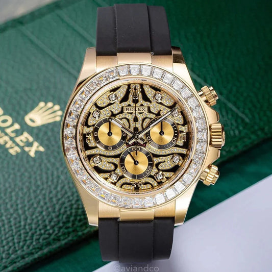 Rolex Daytona Eye of Tiger Gold Diamond Watch